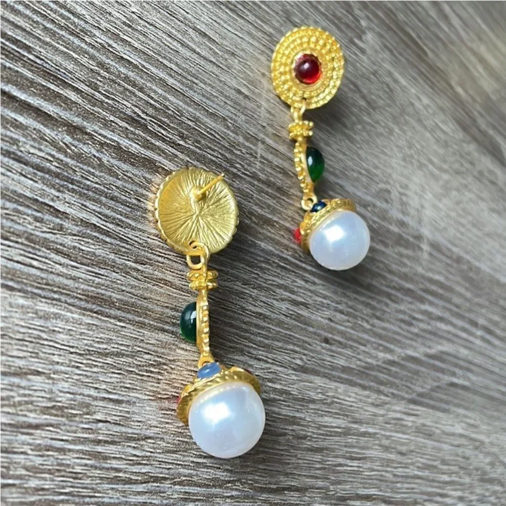 Vintage style drop earrings A1124